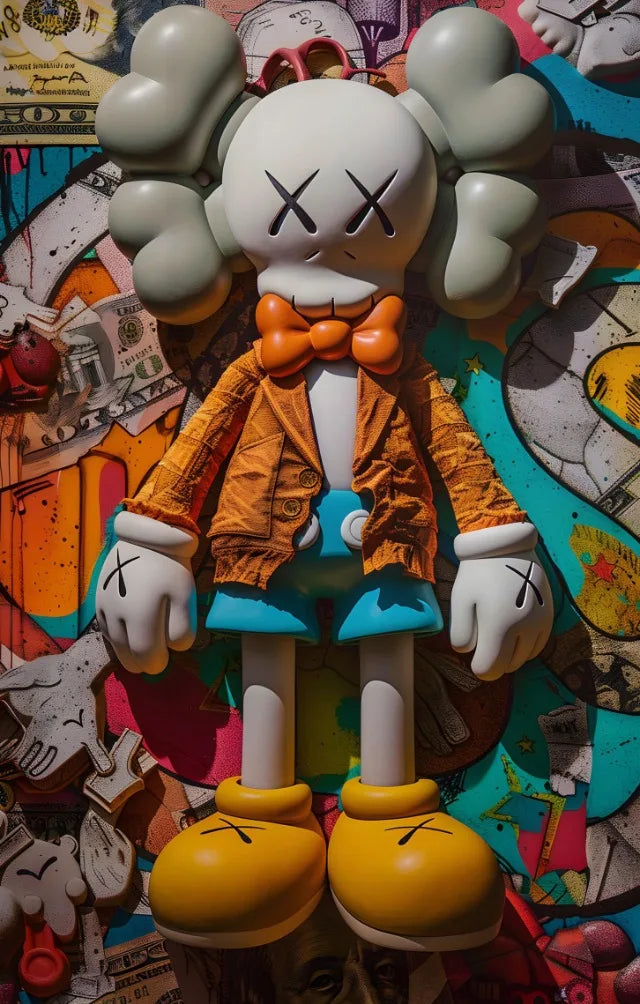 Kaws Graffiti Abstract Colorful Bear