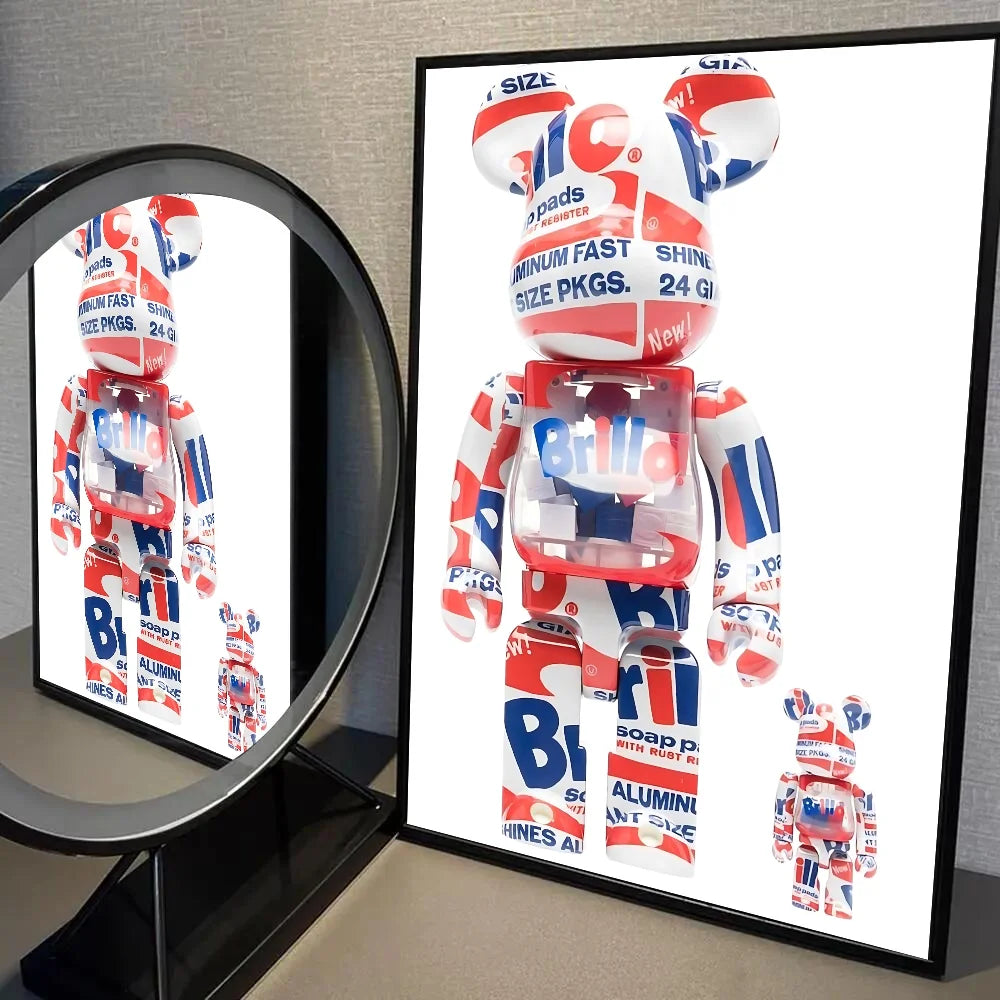 Japan Bearbrick Toy Poster Self-adhesive Art