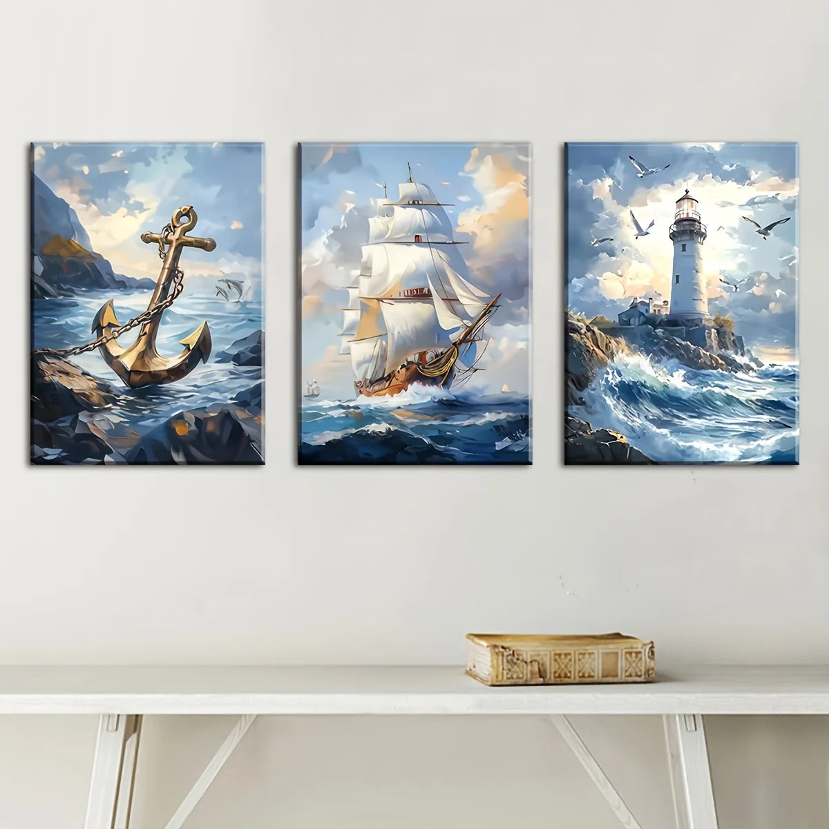 Abstract Nautical Themes Ships Anchors Sailboats