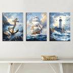Abstract Nautical Themes Ships Anchors Sailboats