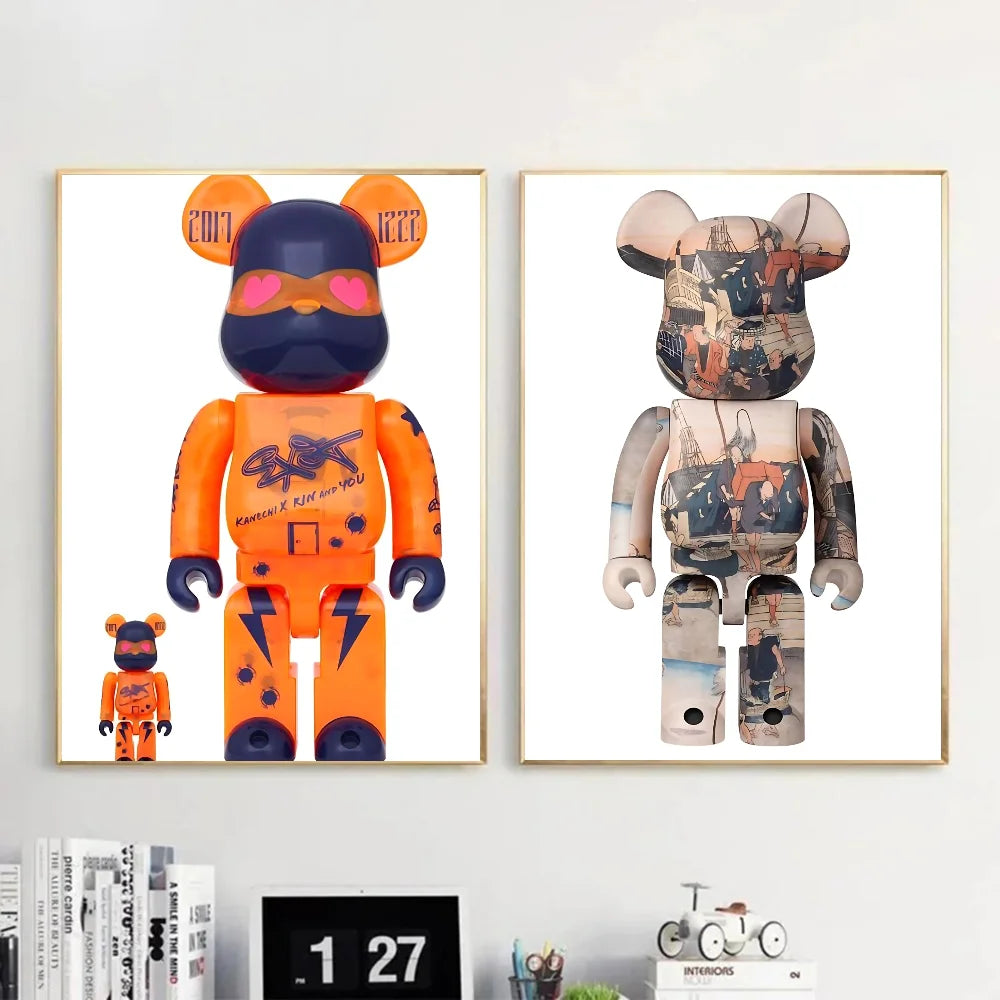 Japan Bearbrick Toy Poster Self-adhesive Art