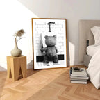 Black White Cute Bear Bathroom Decoration