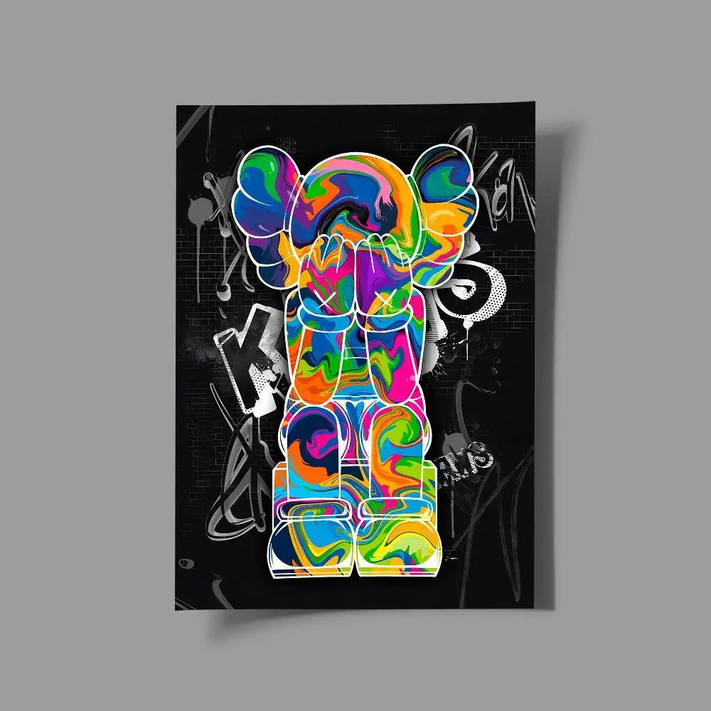 Kaws Cartoon Abstract Graffiti