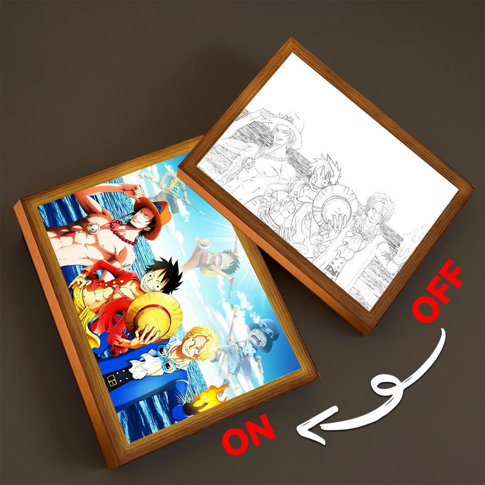 Anime Light Painting Photo Frame One Piece