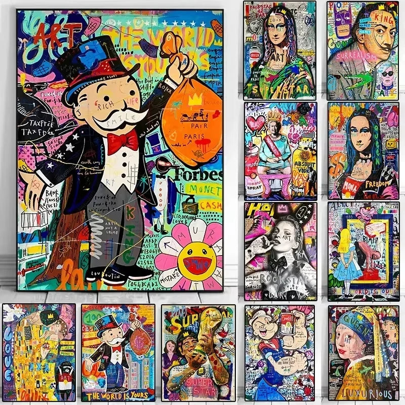 Kaws Modern Graffiti Aesthetic Wall Art