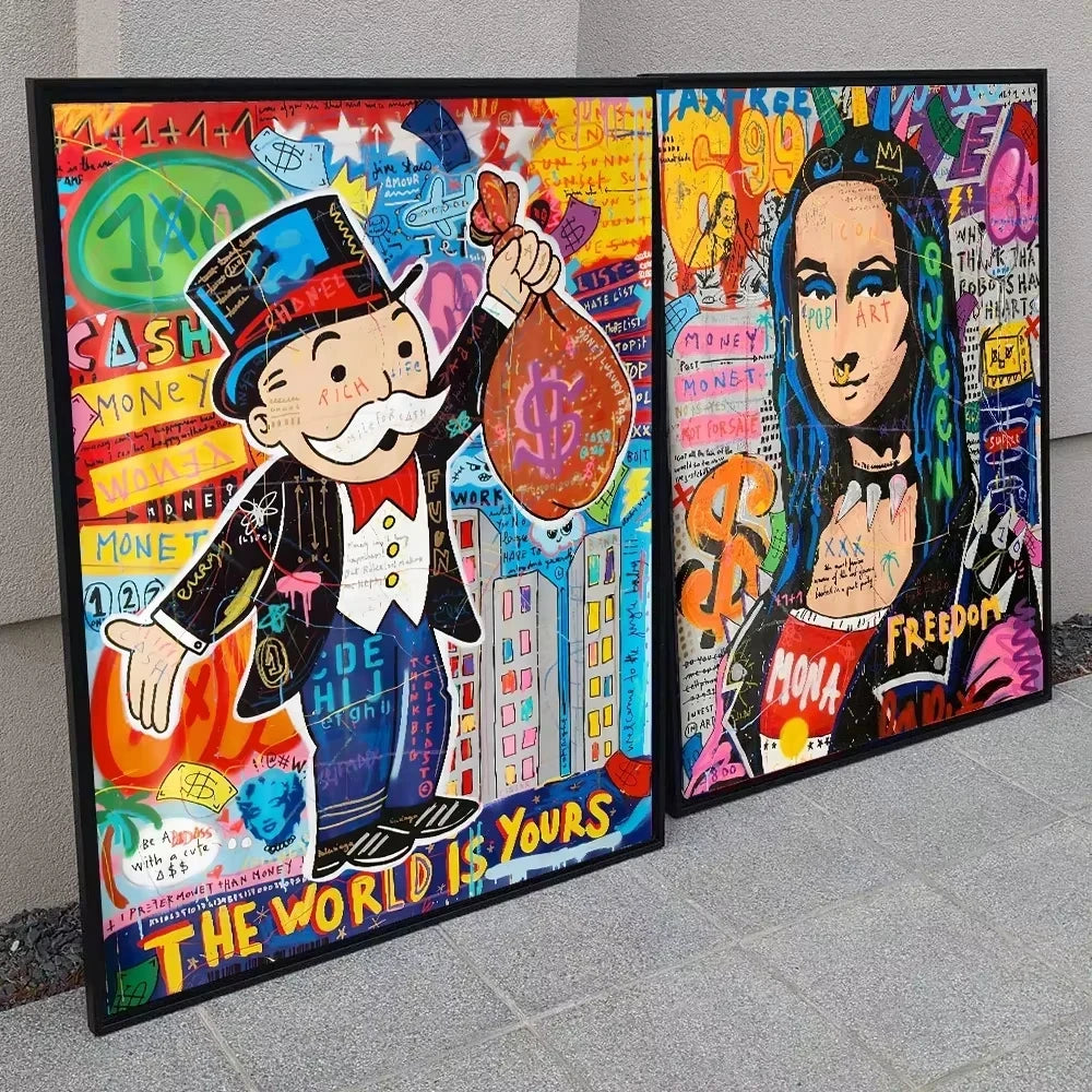 Kaws Modern Graffiti Aesthetic Wall Art