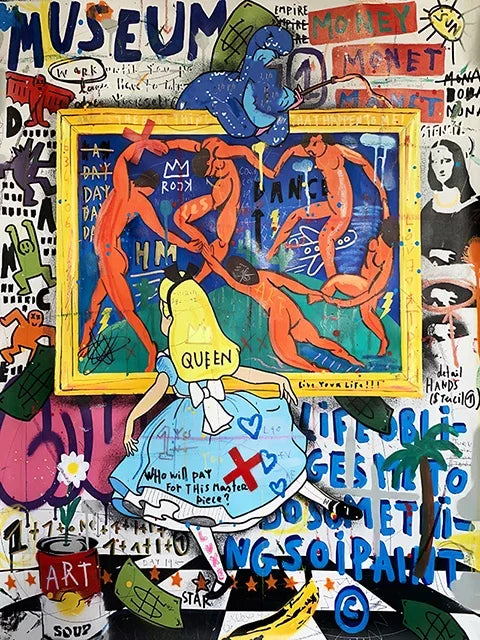 Kaws Modern Graffiti Aesthetic Wall Art