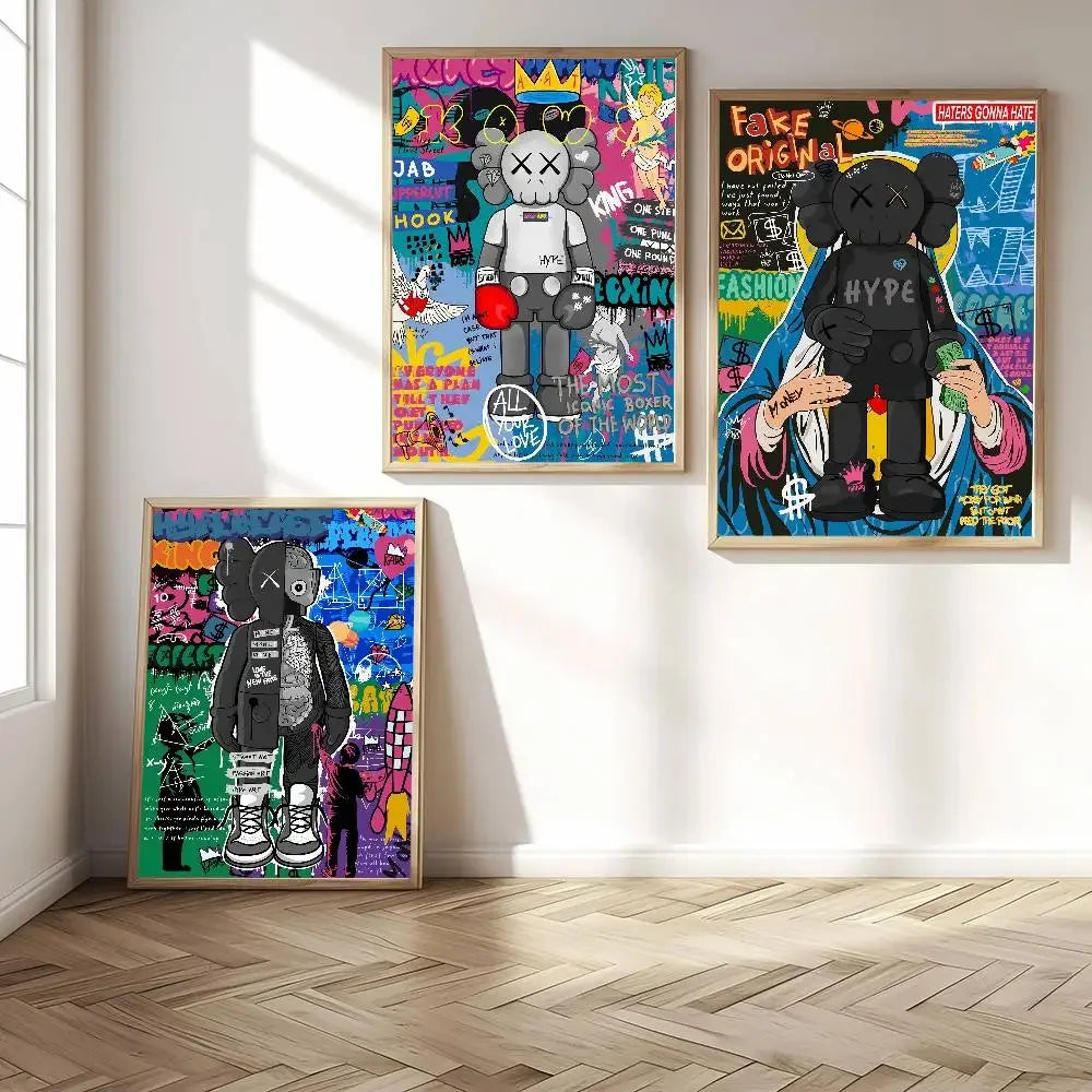 Kaws Cartoon Abstract Graffiti