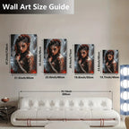 Tattooed Woman Canvas Painting Wall