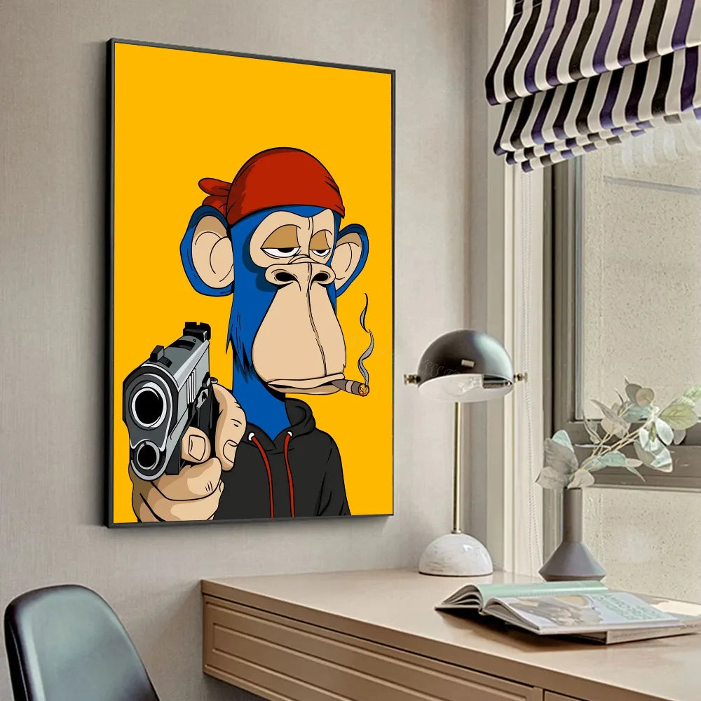 Funky Funny Animal Art Monkey