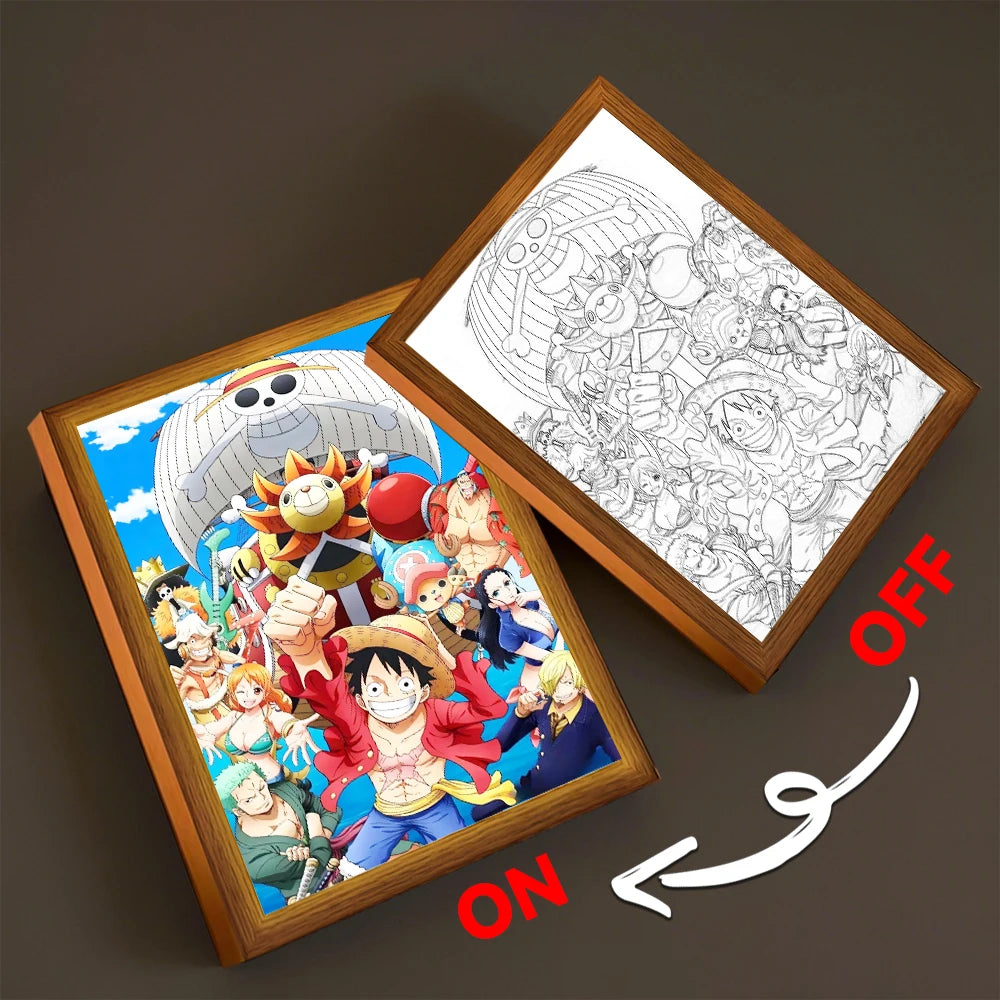 Anime Light Painting Photo Frame One Piece