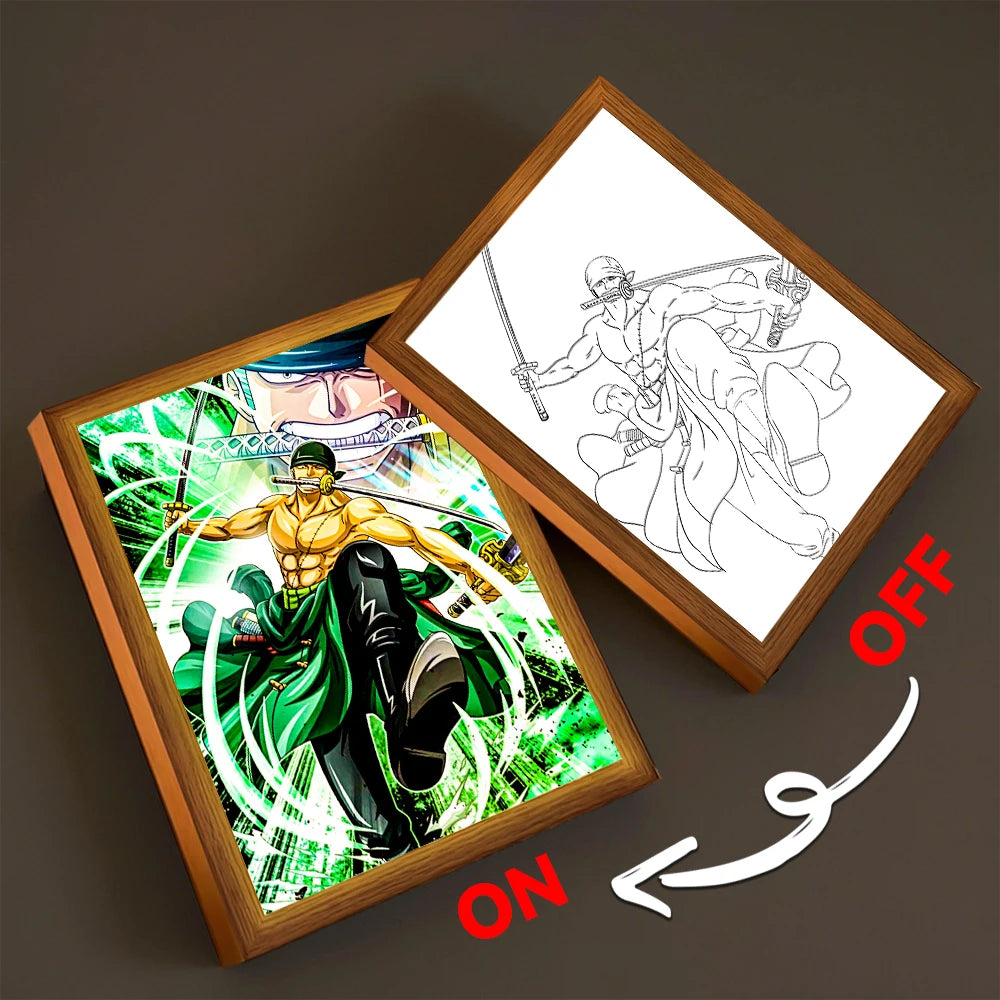 Anime Light Painting Photo Frame One Piece