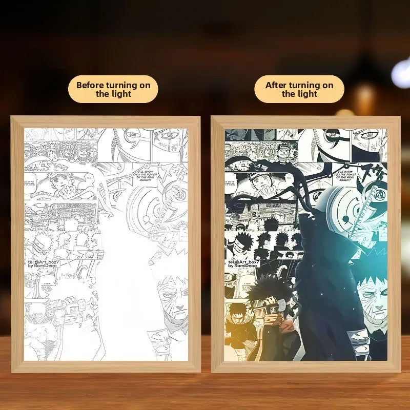 NARUTO Light Painting Anime Light Box