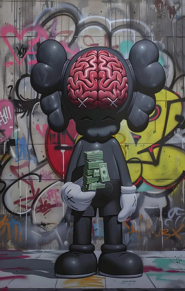 Kaws Graffiti Abstract Colorful Bear
