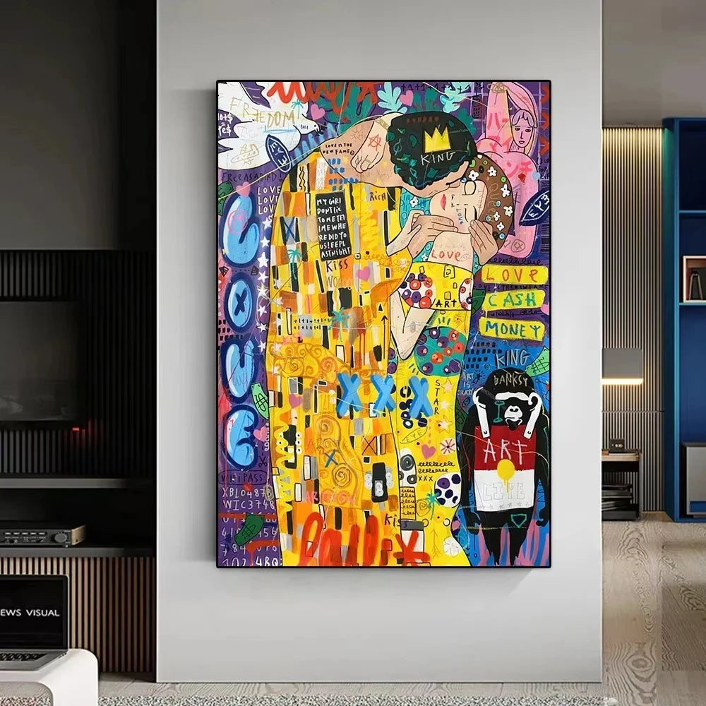 Kaws Modern Graffiti Aesthetic Wall Art