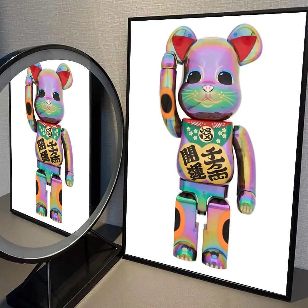 Japan Bearbrick Toy Poster Self-adhesive Art