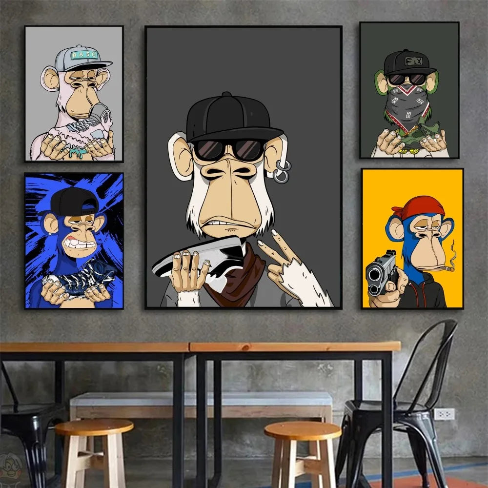 Funky Funny Animal Art Monkey