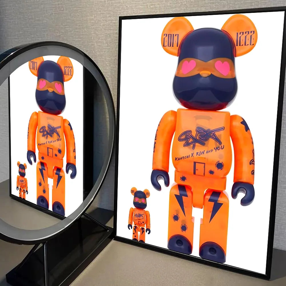 Japan Bearbrick Toy Poster Self-adhesive Art