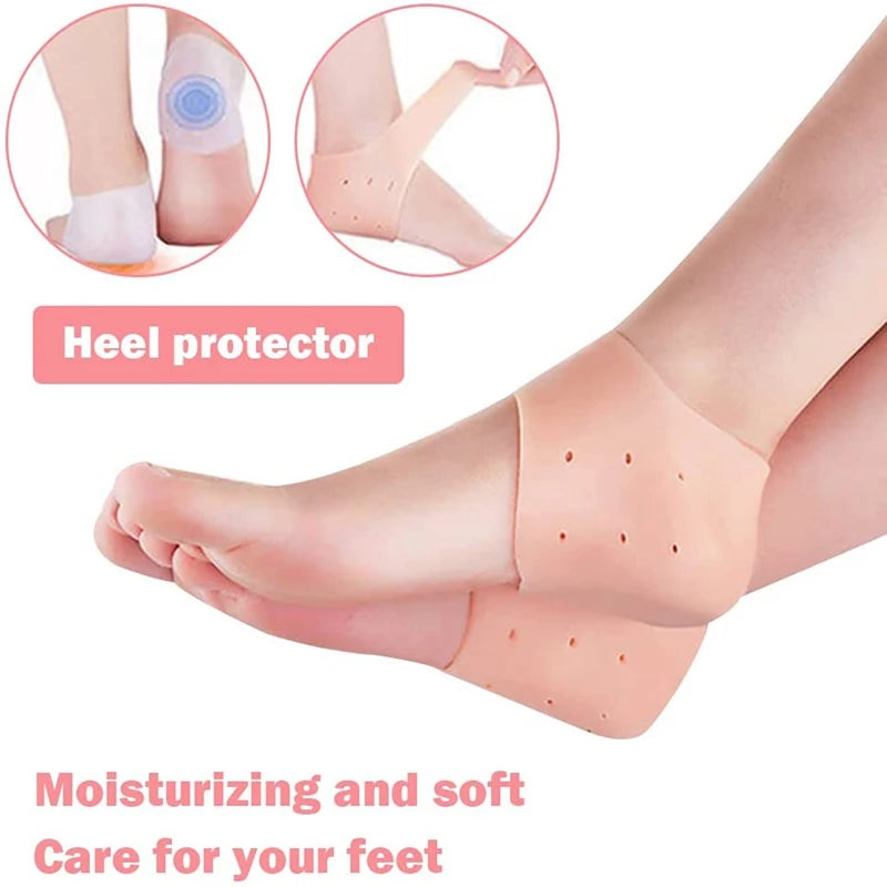 1 Pair Silicone Heel Protectors Gel Metatarsal Pads Forefoot Cushion for Women And Men Foot Comfort Pad