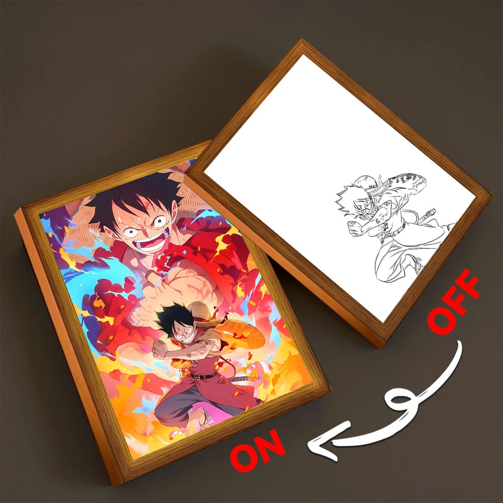 Anime Light Painting Photo Frame One Piece