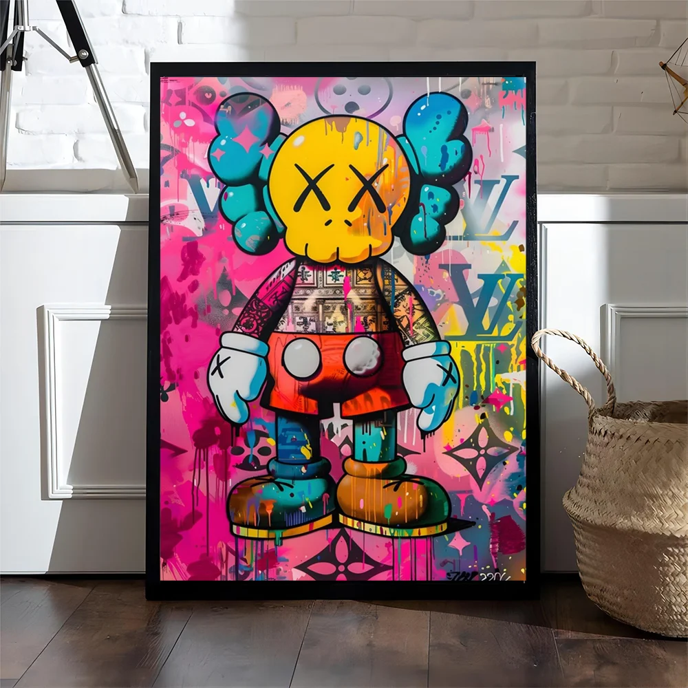 Kaws Cartoon Abstract Graffiti