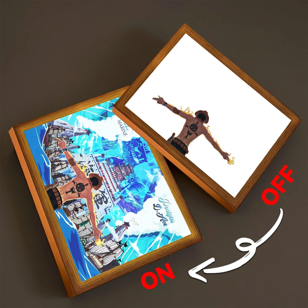 Anime Light Painting Photo Frame One Piece