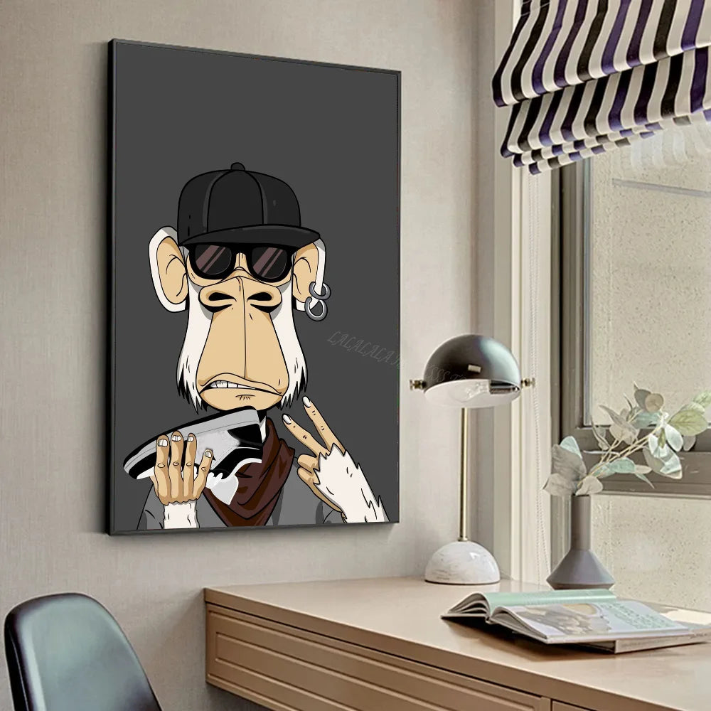 Funky Funny Animal Art Monkey