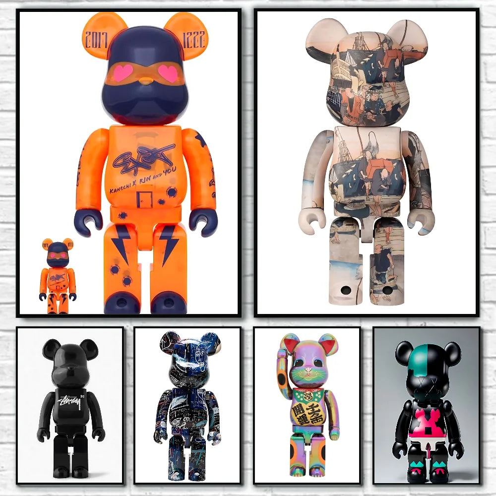 Japan Bearbrick Toy Poster Self-adhesive Art