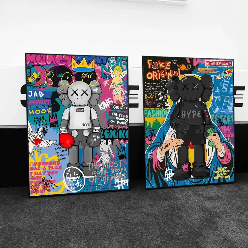 Kaws Cartoon Abstract Graffiti