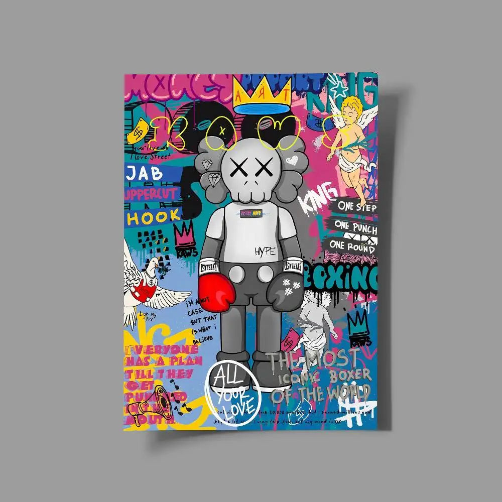 Kaws Cartoon Abstract Graffiti