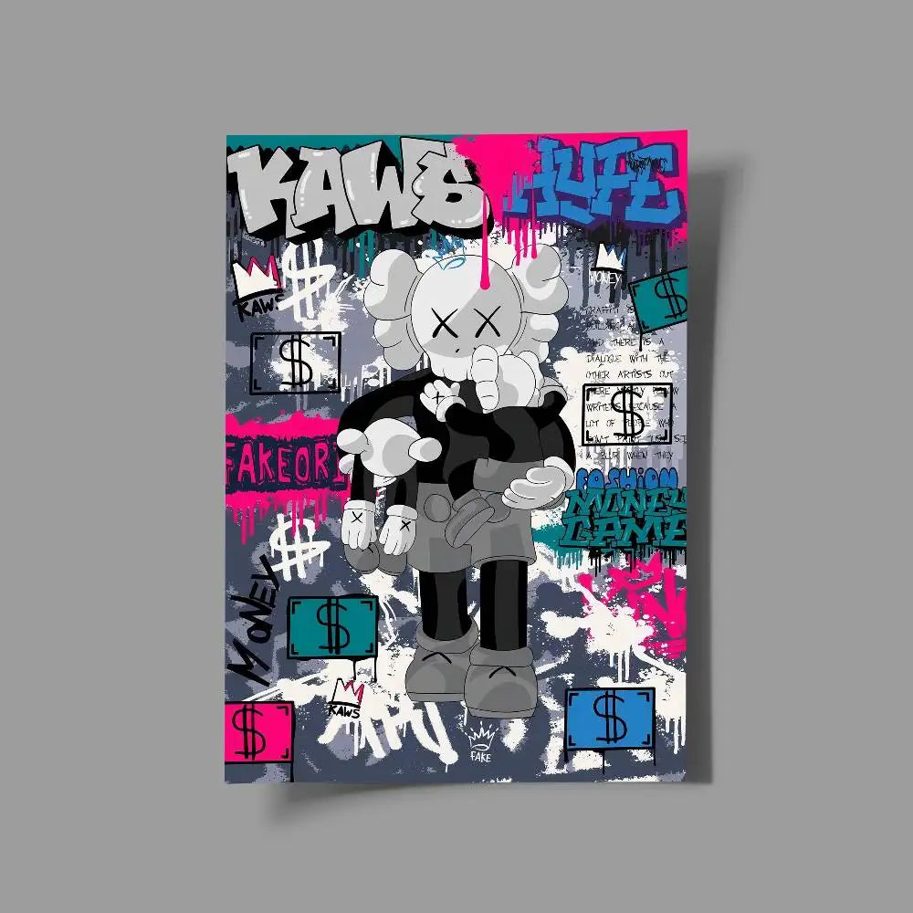 Kaws Cartoon Abstract Graffiti