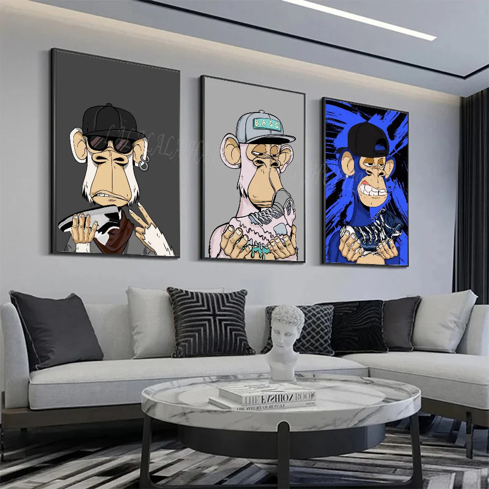 Funky Funny Animal Art Monkey