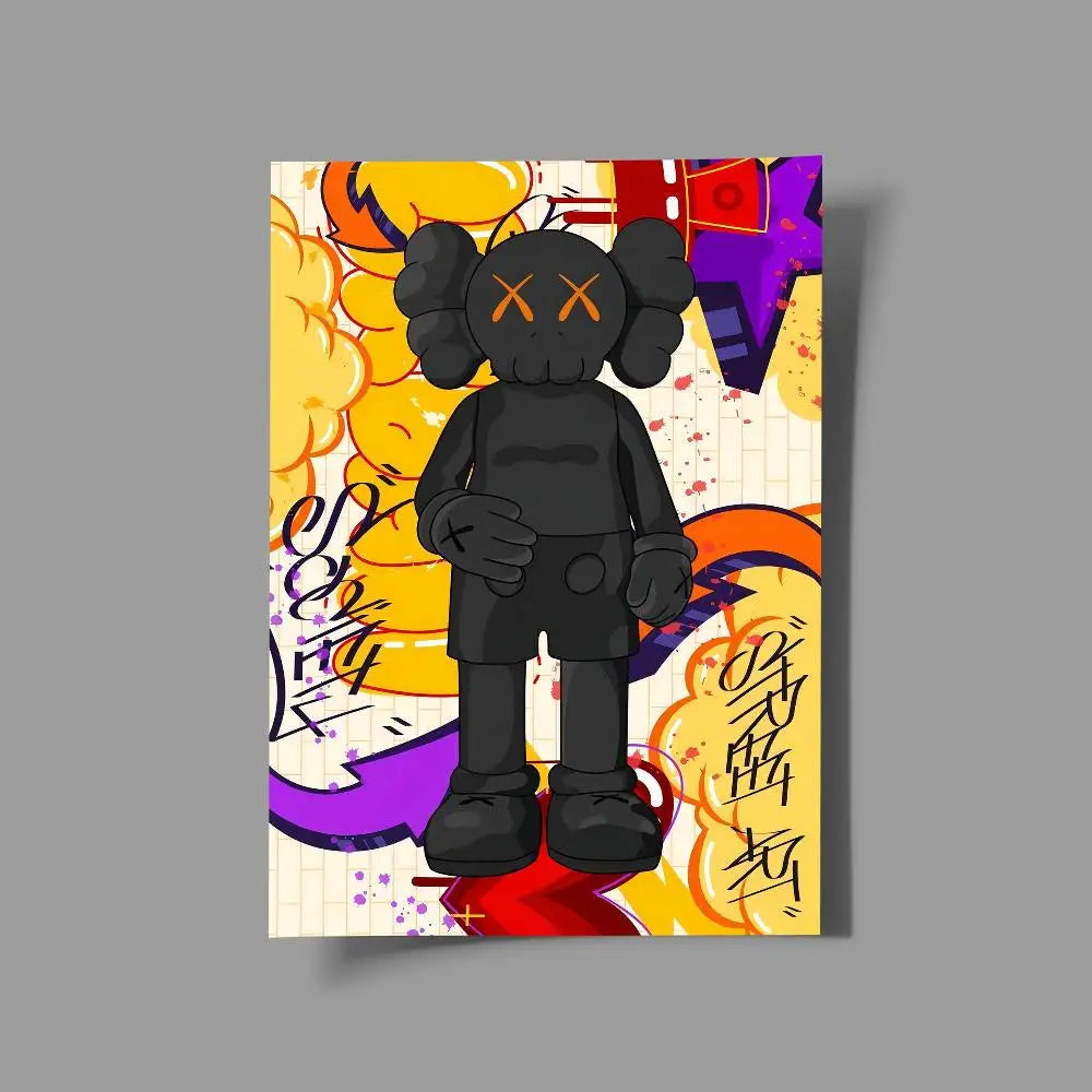 Kaws Cartoon Abstract Graffiti
