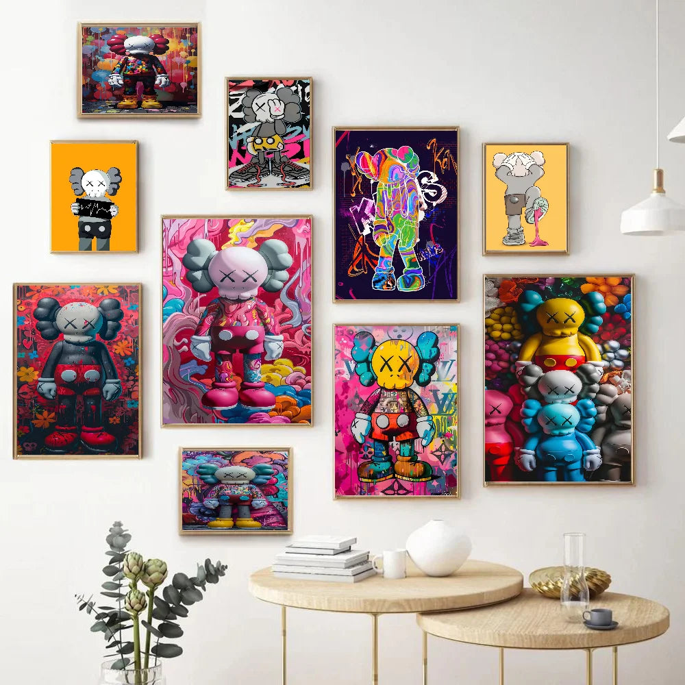 Kaws Cartoon Abstract Graffiti