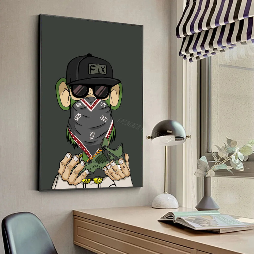 Funky Funny Animal Art Monkey