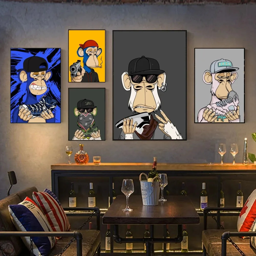 Funky Funny Animal Art Monkey