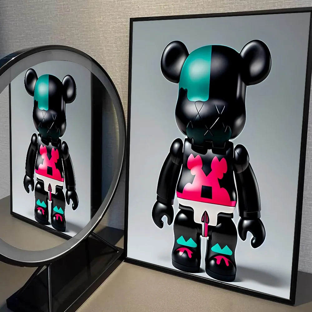 Japan Bearbrick Toy Poster Self-adhesive Art