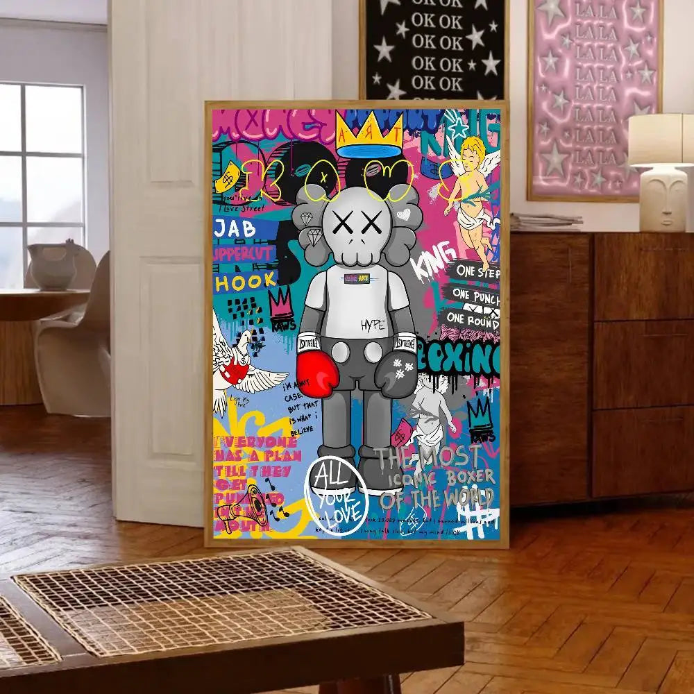 Kaws Cartoon Abstract Graffiti